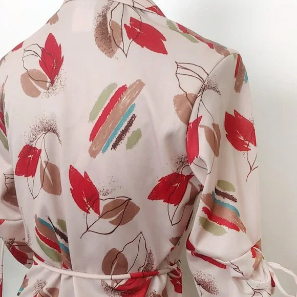 Vintage 1970s Abstract Nature Pattern Top - Picture 5 of 7